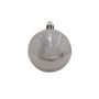 Christbaum Kugel TEODORA, 6 Stück, glänzend silber, Ø7cm