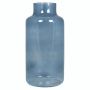 Glas Vase SIARA, blau-klar, 30cm, Ø15cm