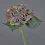 Künstliche Blume Hortensie FUXIANG, altlila-gelb-grün, 50cm, Ø16cm