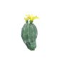 Kunst Säulenkaktus FENFANG mit Blüten, Steckstab, gelb, 16cm