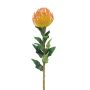 Kunstblume Nadelkissen Protea XIFANG, orange-gelb, 75cm, Ø10cm