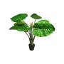 Fake Pflanze Alocasia Calidora SHIQI, Blüten, Dekotopf, grün, 105cm