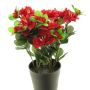 Künstliche Blume Azalee JINGSHU im Dekotopf, rot, 25cm