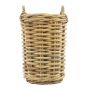 Runder Aufbewahrungskorb BENIGNO mit Henkel, Rattan, braun, 52cm, Ø30cm