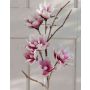Kunstblume Magnolienzweig Kunststoffschaum BIRGITTA, rosa-weiß, 105cm, Ø12-15cm