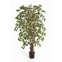 Künstlicher Ficus Benjamini JARLAN, Echtstämme, grün-weiß, 210cm