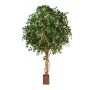 Kunst Ficus Benjamini RAMZO, Echtstämme, im Topf, grün, 360cm