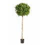 Kunst Lorbeerbaum Kugel CAIUS, Echtstamm, 140cm, Ø40cm