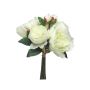 Künstlicher Blumenstrauß Pfingstrose LINYUAN, creme, 35cm