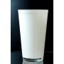 Weiße Vase SALLY aus Glas, konisch, 22cm, Ø13cm