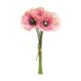 Kunst Mohnblumen Bund XIONG, rosa-creme, 30cm