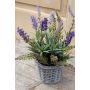 Künstlicher Lavendel KIRSA im Flechtkorb, violett, 30cm, Ø1-2cm