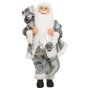 Deko Väterchen Frost Figur WILKEN, Geschenkesack, gefüllte Socke, silber-grau, 20x14x45cm