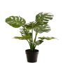 Philodendron Monstera Deliciosa Kunstpflanze QUENTEA, Dekotopf, 60cm