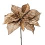 Samt Weihnachtsstern PLINTY, gold, 55cm