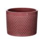 Keramik Pflanztopf CINZIA, Punktemuster, merlotrot, 17,5cm, Ø19cm