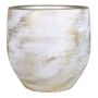 Übertopf AETIOS, Keramik, Farbverlauf, weiß-gold, 28cm, Ø28cm