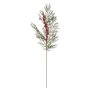 Künstlicher Zedernzweig AMANDLA mit Beeren, rot-grün, 80cm