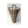 Rattan Wand Pflanzkorb ROMELA, braun, 28x24x42cm