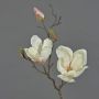 Magnolienzweig künstlich MALBINE, weiß-rosa, 50cm, Ø7-10cm