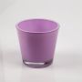 Pflanzgefäß Glas RANA, flieder, 13cm, Ø14cm