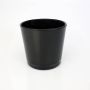 Pflanztopf aus Glas ALENA, schwarz, 16cm, Ø17cm