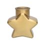 Deko Flasche Stern BORLA, Glas, gold-matt, 11x6,2x10,7cm