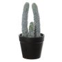 Deko Säulen Kaktus TIRRA, Übertopf, weiß-grün, 16cm