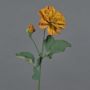 Kunstblumen Zweig Dahlie GINGER, Eco Collection, orange-gelb, 60cm, Ø10cm
