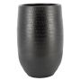 Vase Keramik DEIRA mit Maserung, schwarz-matt, 40cm, Ø26cm
