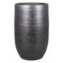 Deko Vase AGAPE, Keramik, mit Maserung, schwarz, 40cm, Ø26cm