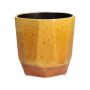 Blumentopf ETHELGARD, Keramik, curry-terracotta, 12,6cm, Ø13cm