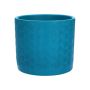 Keramiktopf FERDINANTA mit Muster, türkis-matt, 12,3cm, Ø13,5cm