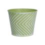 Blumentopf CENDRINE Zink, Linienmuster, grün, 9,3cm, Ø11,5cm