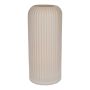 Glasvase ALBURGIS mit Rillen, creme-matt, 20cm, Ø8,7cm