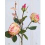 Kunstrosen Zweig DELILAH, rosa-grün, 55cm, Ø6cm