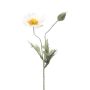 Kunstblume Mohnblume QUINTA, weiß, 40cm, Ø9cm