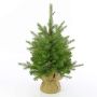 Künstlicher Tannenbaum WELLINGTON, Jutesack, LEDs, 60cm, Ø50cm