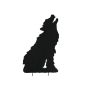 Halloween Dekoration Silhouette SPOOKY WOLF, schwarz, 63cm