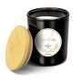 Kerzenglas MELIDA mit Duftkerze, Spiced Cookie, schwarz-weiß, 9,3cm, Ø7,9cm, 35h