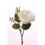 Fake Zweig Kohl-Rose JUDY, creme, 40cm, Ø9cm