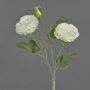 Kunstzweig Kohl-Rose MADITA, beschneit, creme, 60cm, Ø9cm