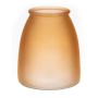 Kleine Glas Blumenvase EMORY, taupe-matt, 15cm, Ø13cm