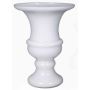 Vase auf Standfuß Pokal SONJA, Glas, weiß, 45cm, Ø28cm