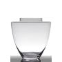 Elegante Vase aus Glas LACEY, klar, 35cm, Ø35cm