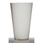 Vase ANNA EARTH, konische Form, Glas, weiß, 40cm, Ø25cm