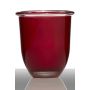 Übertopf aus Glas FYNN, rot, 17cm, Ø15,5cm