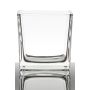 Blumentopf aus Glas KIM EARTH, klar, 12x12x12cm