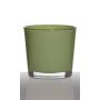 Pflanztopf aus Glas ALENA, grasgrün, 11cm, Ø11,5cm