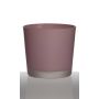 Pflanztopf aus Glas ALENA FROST, altrosa matt, 11cm, Ø11,5cm